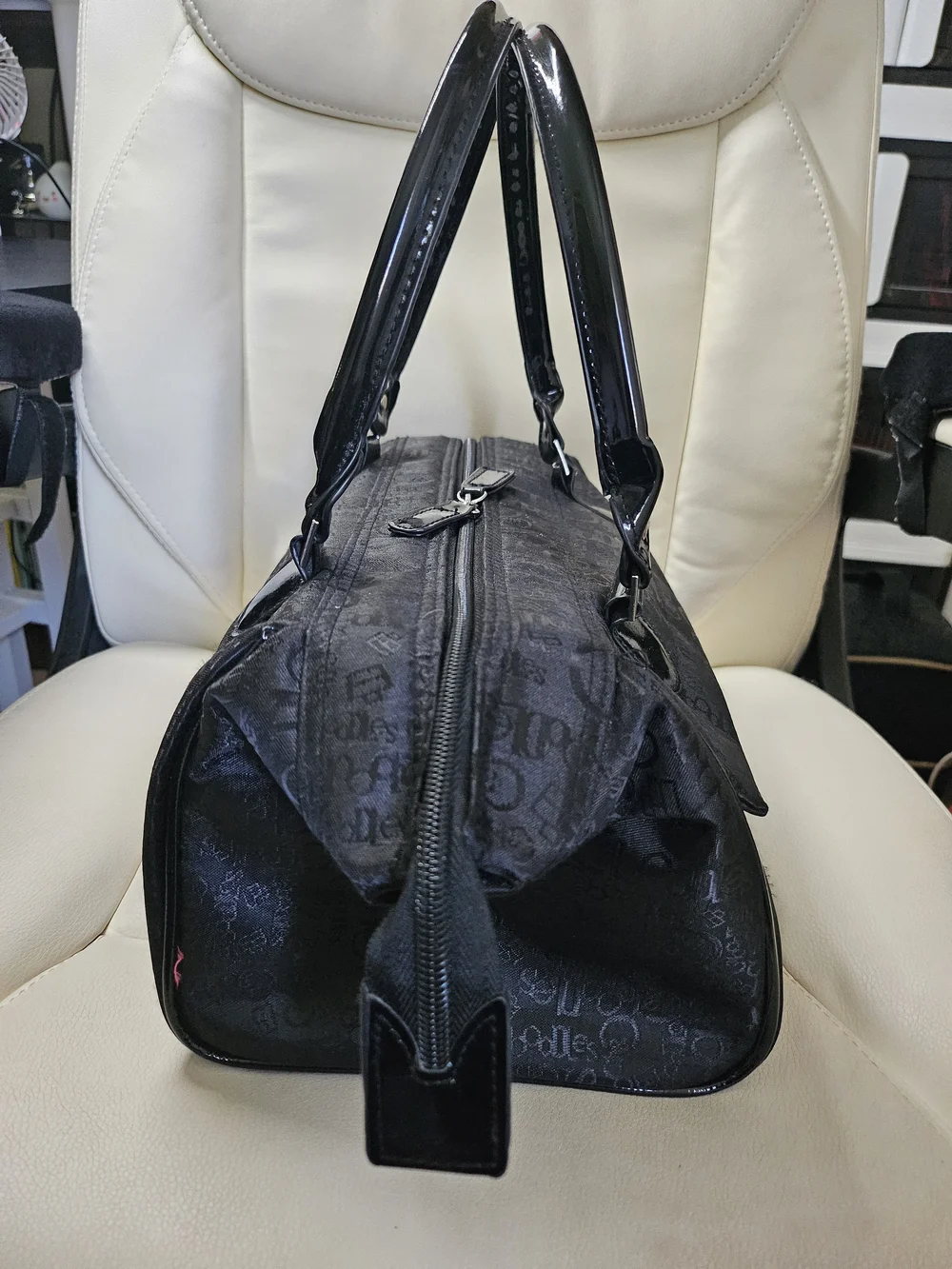 Caboodles Black Logo Jacquard Cosmetic Duffel